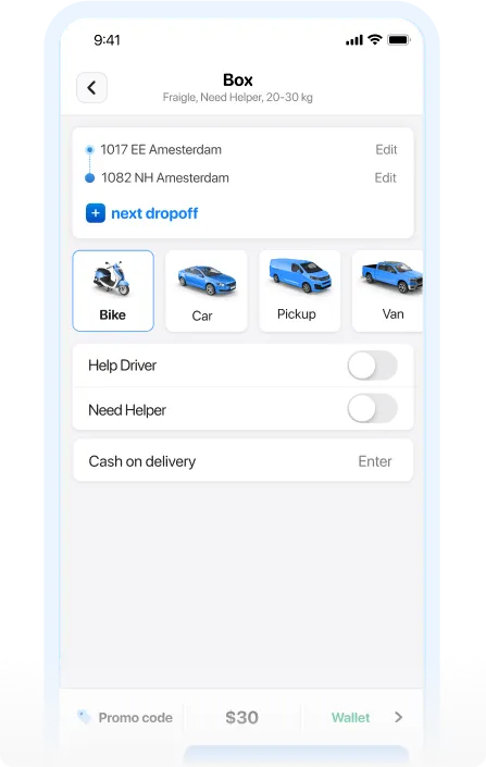 customer delivery application