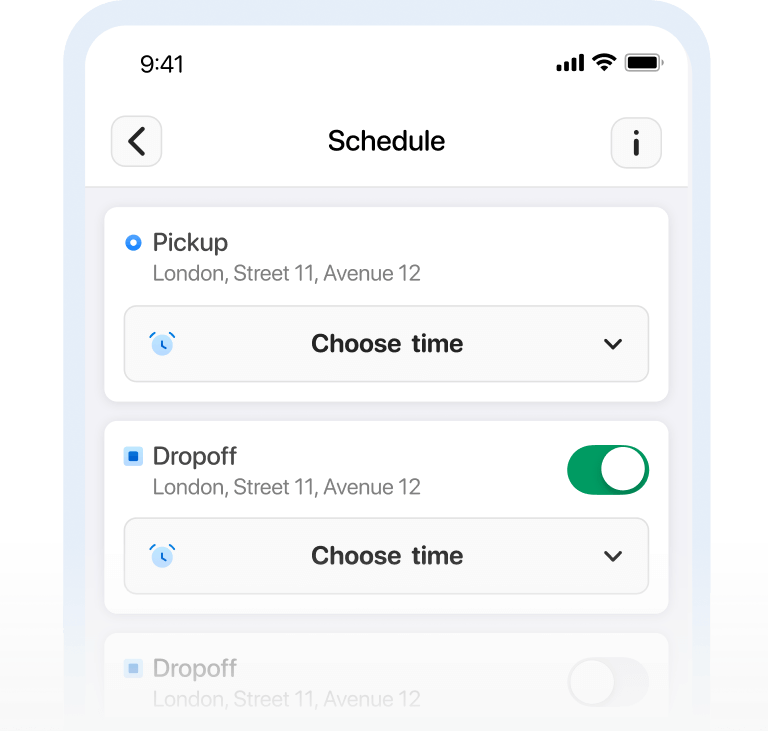 Your customers and dispatchers can schedule orders in the Onro's pickup and delivery app.