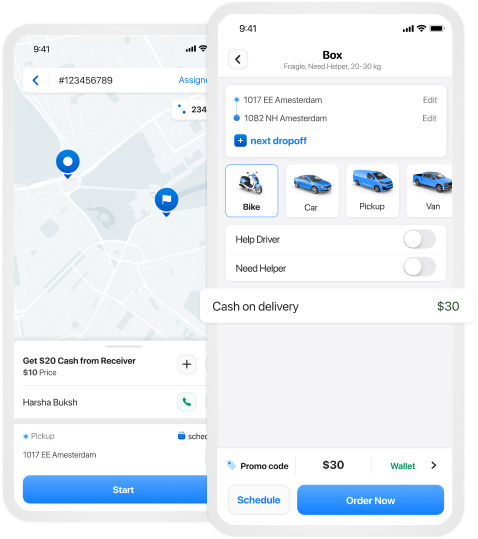 Cash on delivery works in the food delivery software