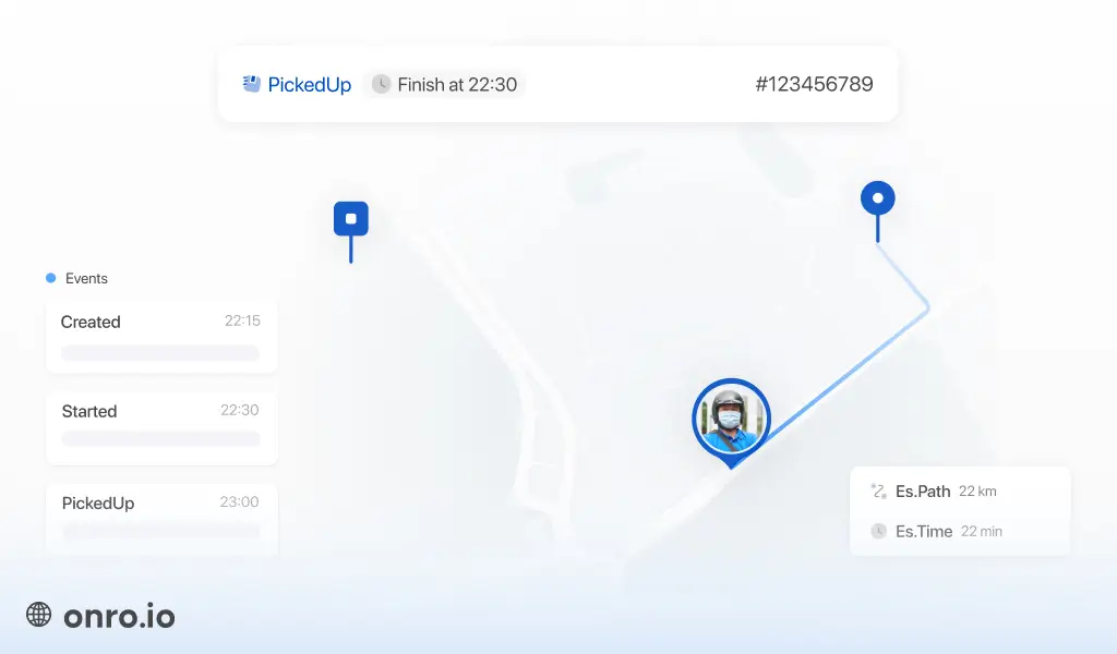 Real-time tracking enables a business to track the orders during the delivery process.