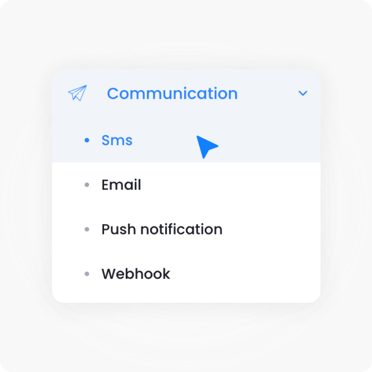 specify the channel you want to send message through it like Email, SMS, Notification, or Webhook