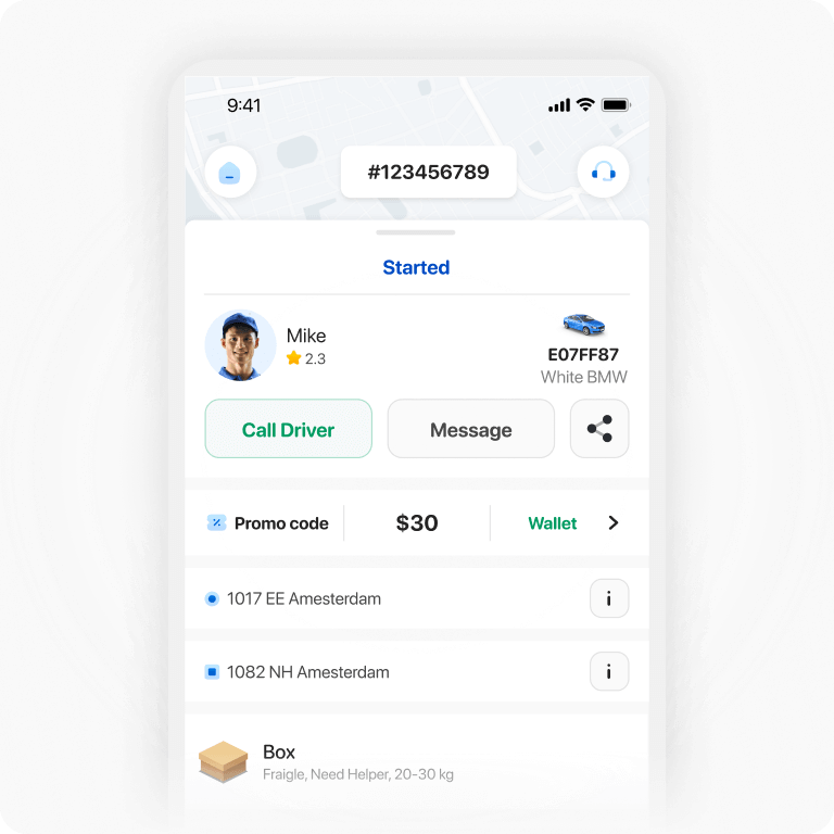 The customer app helps customers manage orders through features like placing multiple orders, canceling orders before pickup, changing order payment method, tracking orders and viewing proof of delivery information, real-time tracking of drivers, feedback on orders, tracking link, and notifications.