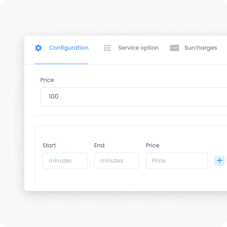 set parameters for every specific service influence the pricing arrangement