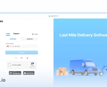 Customer portal for courier service clients.