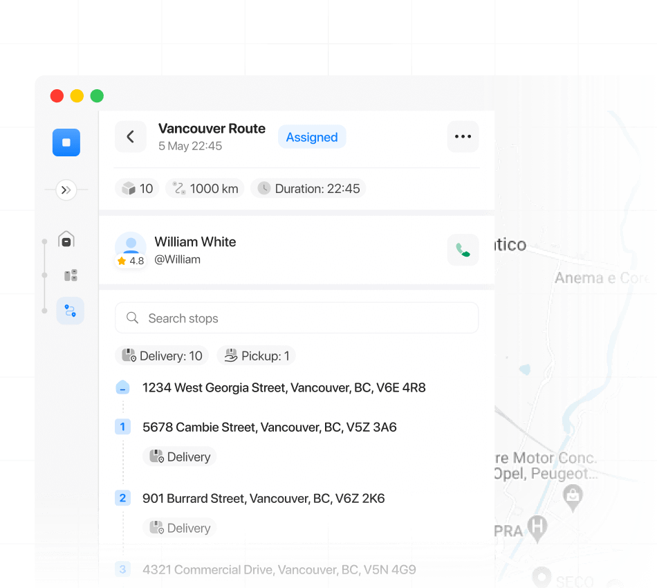 using dispatcher courier businesses can assign routes and plan them easily