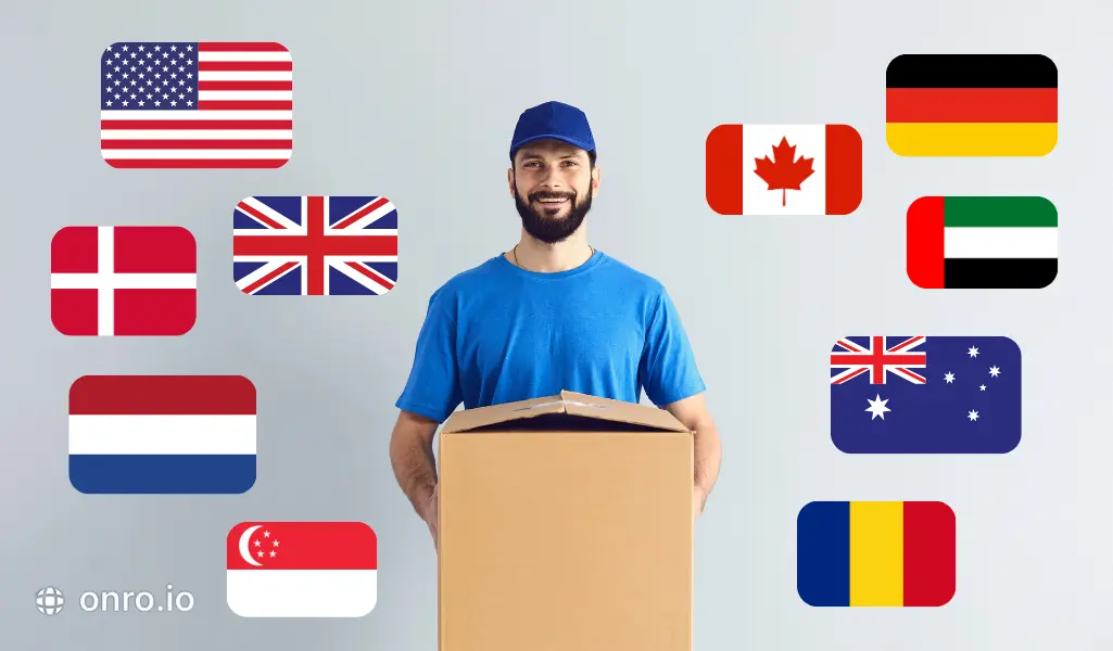 This image shows the best countries to start a courier business.