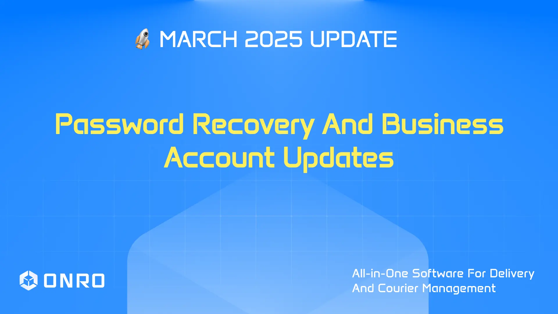 This image shows the title of the March 2025 product update.