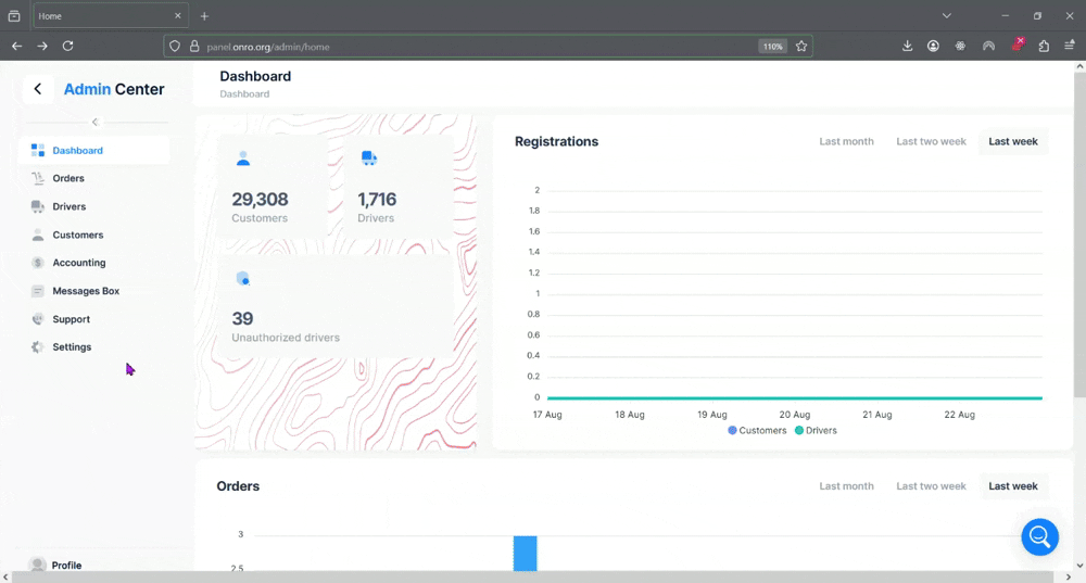 Admin Center Navigation and Settings Improved - Last Mile Delivery ...