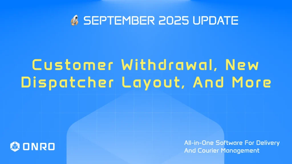 This image shows the title of Onro September 2025 product update.