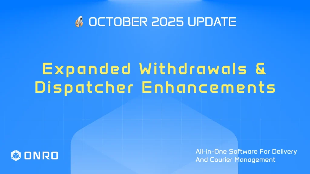 This image shows the title of the Onro's October 2025 product release note.