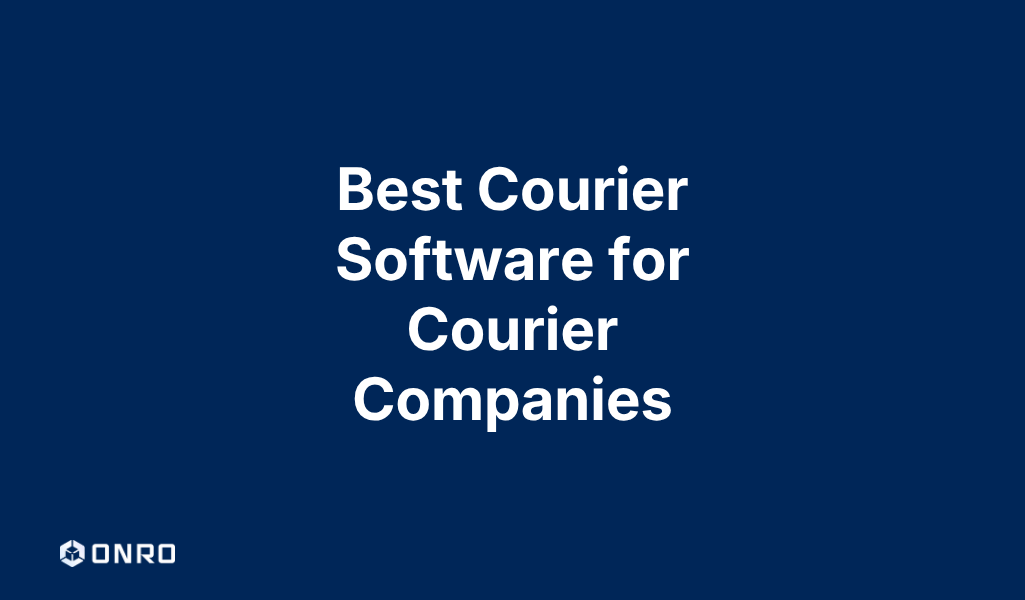 Why Onro is the best courier software blog post cover graphic with white title text and the Onro logo on a dark navy background