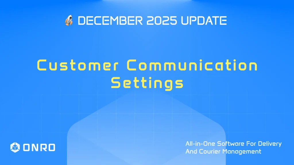 This image shows the title of December 2025 Onro product update.