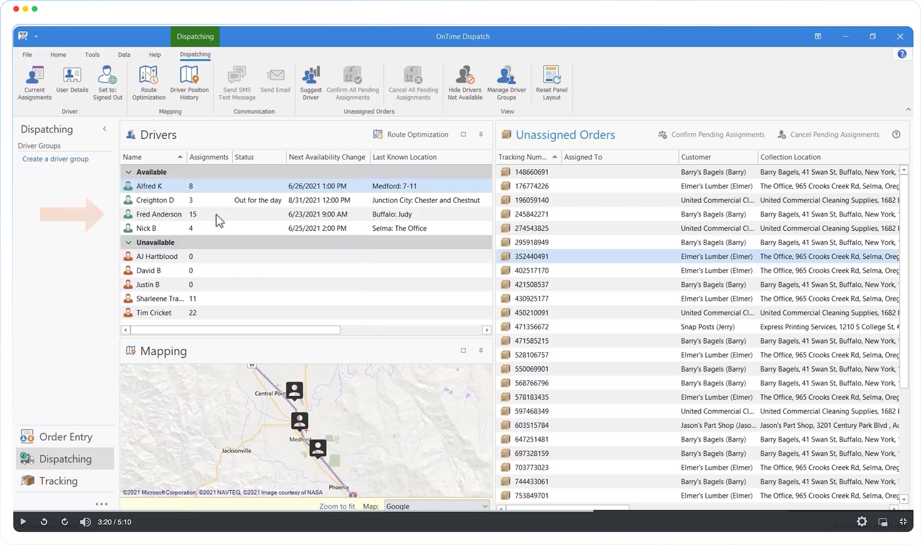 This image is a screenshot of the Ontime360 dashboard.