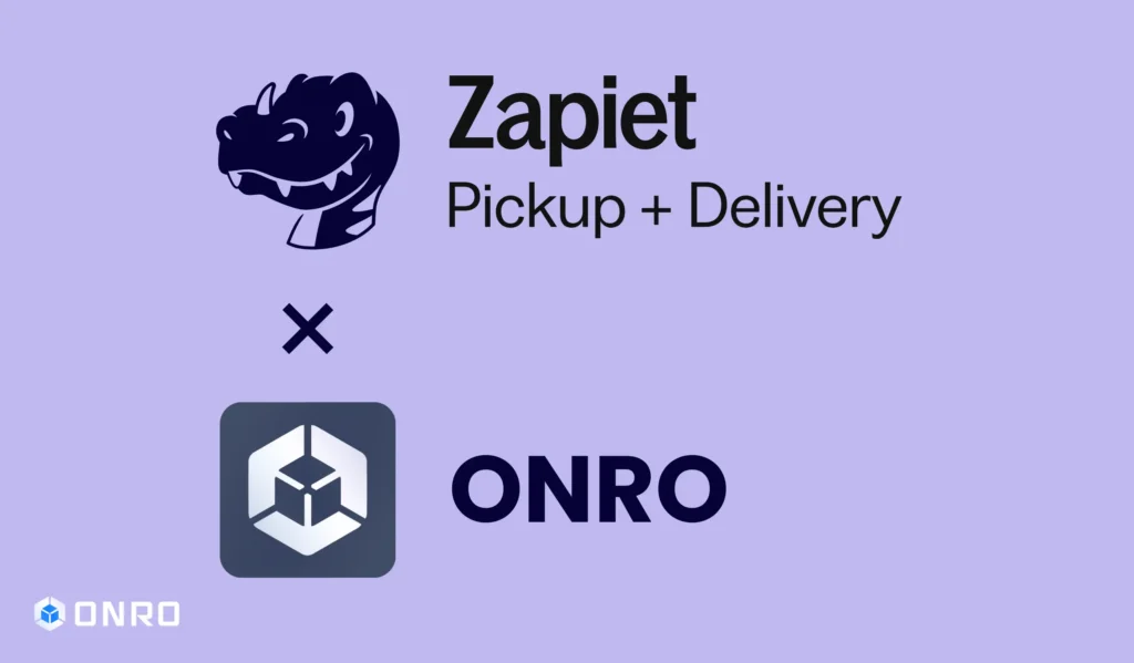 This image shows the logo of Onro and Zapiet that is related to their integration.