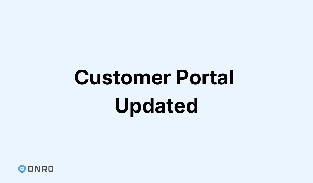 Customer portal updated.